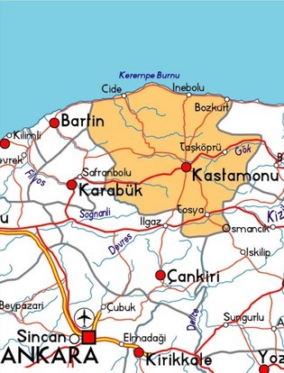 Kastamonu Yüz Ölçümü